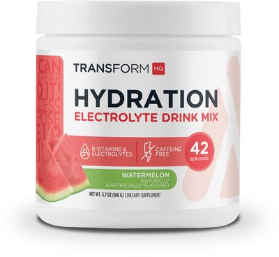 TransformHQ Hydration Electrolyte Drink Mix (Watermelon Flavored) 42 Servings Per Container