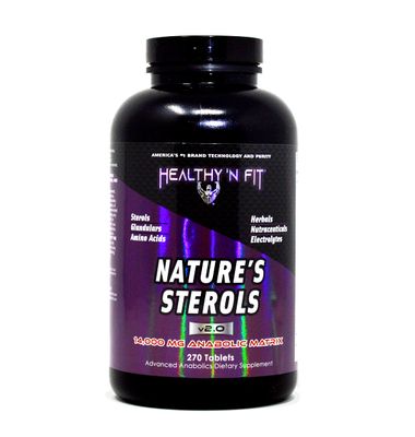 Healthy &#39;N Fit NatureS STEROLS: 270 tab - Anabolics Matrix with Steroidals, Amino Acids, Nutraceuticals, Glandulars, Stim-Free Energy and Electrolytes.