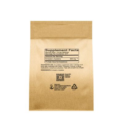 PURE ORIGINAL INGREDIENTS NAC N-Acetyl L-Cysteine Powder (8 oz) Lab Verified, Always Pure, No Fillers