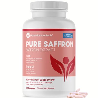 Saffron Supplements - 100% Pure Saffron Extract Capsules - Boost Energy &amp; Mood, Support Eye &amp; Heart Health
