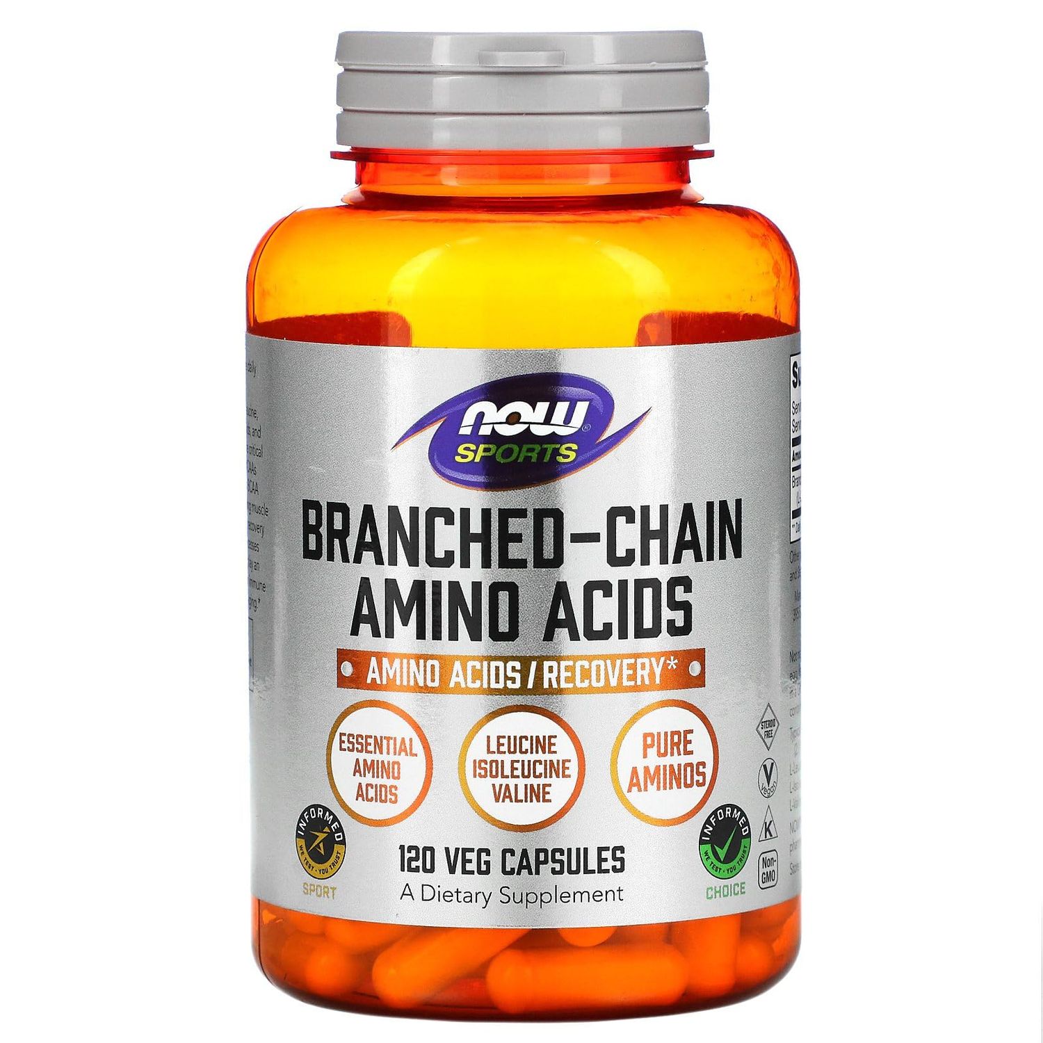 NOW Foods Branch-Chain Amino (BCAA) 800mg, 120 Capsules