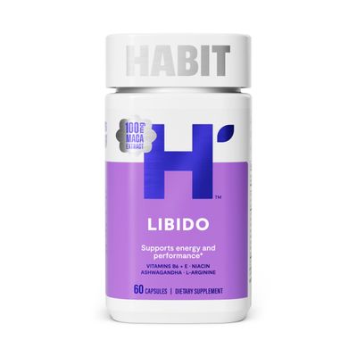 Habit Libido Supplement (60 Capsules) - New Look, Natural Aphrodisiac Blend with Maca, Ashwagandha L-Arginine, Supports Energy and Performance, Vegan, Non-GMO (1 Pack)