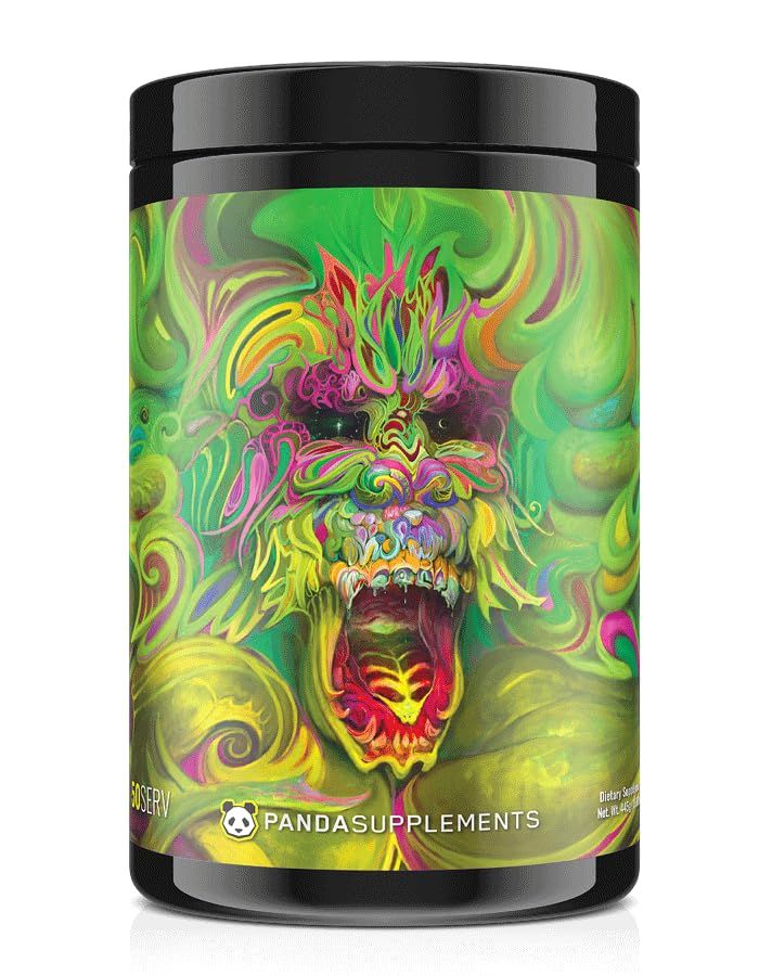 Underground Bio Labs Panda Supps: Rampage, Extreme Pre-Workout, High Stim, Maximum Pump, Focus, and Energy,(50 Servings) (Kiwi-Lychee-Pinapple Flavor AKA Goblin Juice)
