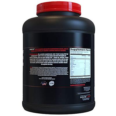 Insane Labz Insane ISO Whey Protein Powder Featuring 25g of Hydrolyzed Whey Isolate, 60 Servings, Chocolate