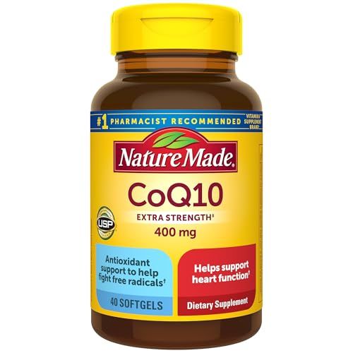 Nature Made CoQ10 400mg, Dietary Supplement for Heart Health Support, 40 Softgels, 40 Day Supply