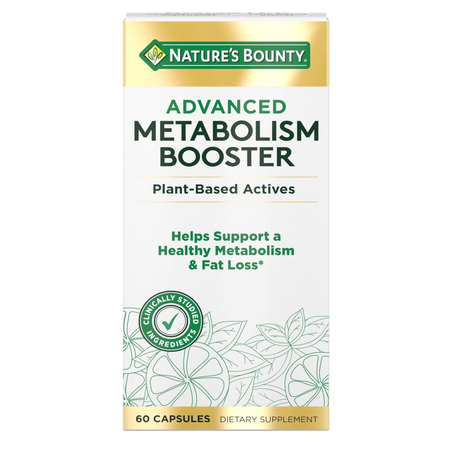 Nature&#39;s Bounty Advanced Metabolism Booster, Helps Support Healthy Metabolism &amp; Fat Loss, 60 Capsules