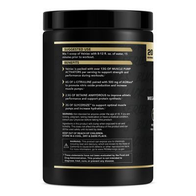 Anabolic Warfare Veiniac Muscle Pump Activator Supplement Stimulant Free Pre-Workout with L-Citrulline, Betaine Anhydrous, & Added AGMass, Increases Nitric Oxide*, Natural 20 Servings