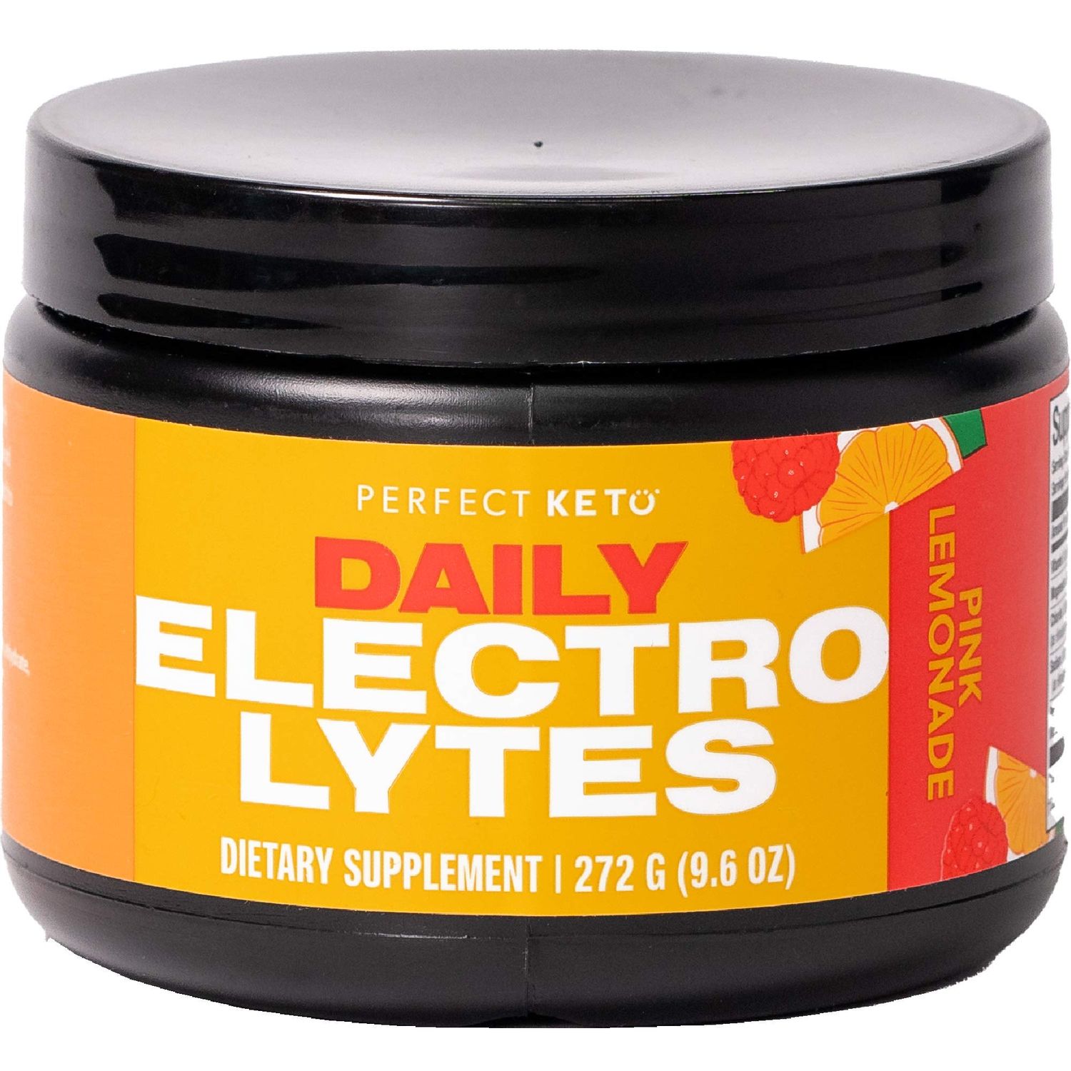 Perfect Keto Electrolytes Powder, Sugar and Gluten Free, Electrolyte Drink Mix, Sodium, Magnesium, Calcium and Potassium Supplement, Hydration, Recovery &amp; Immune Support, Pink Lemonade, 45 Servings
