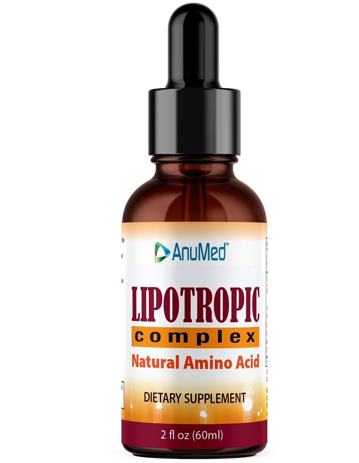 ANUMED - Lipotropic Complex Liquid Drops with Vitamin B12, B6, Folic Acid, Choline, Inositol for Liver Health, Natural Cleanser, Detox + Boosts Natural Energy Levels. Vegan, Non-GMO, Gluten-Free (2oz)