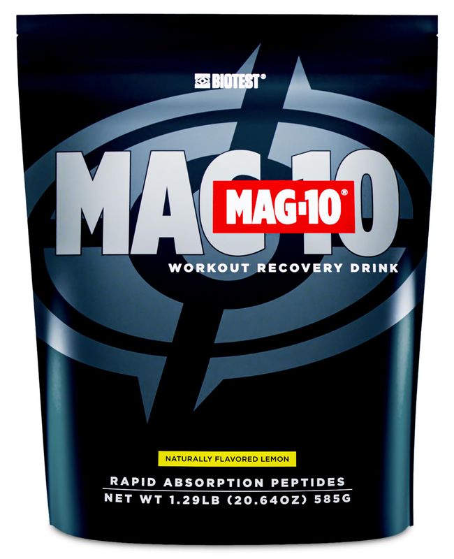 MAG-10 Recovery Drink Mix - Fast-Absorbing Peptides &amp; Cluster Dextrin for Muscle Gains, Quick Recovery &amp; Peak Performance - 15 Servings, Lemon (1.29 lb)
