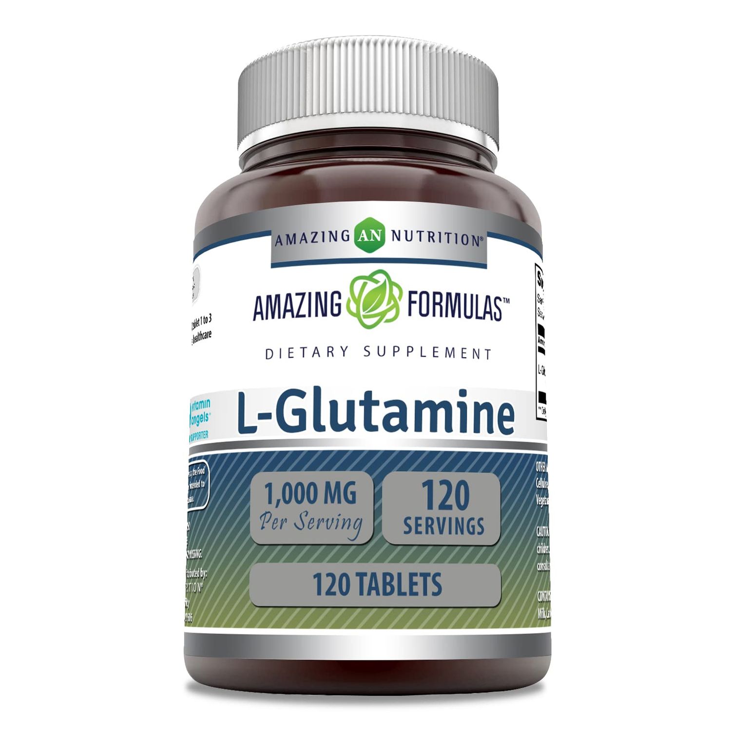 Amazing Formulas L Glutamine 1000mg 120 Tablets | Amino Acid Supplement for Men &amp; Women | Non-GMO | Gluten Free | Made in USA