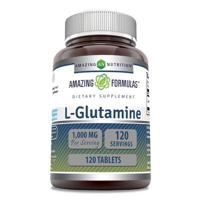 Amazing Formulas L Glutamine 1000mg 120 Tablets | Amino Acid Supplement for Men &amp; Women | Non-GMO | Gluten Free | Made in USA