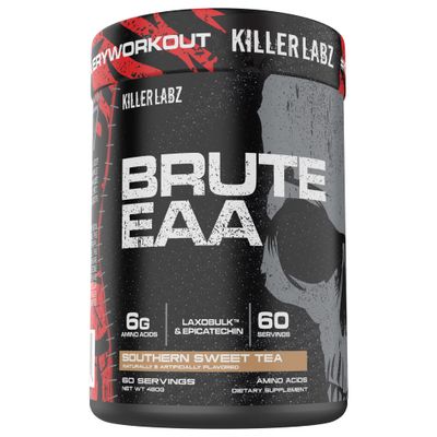 KILLER LABZ Brute EAA Branched Chain &amp; Essential Amino Acids | 6g of Aminos to Accelerate Recovery and Lean Mass Gains 60 Servings (Southern Sweet Tea)