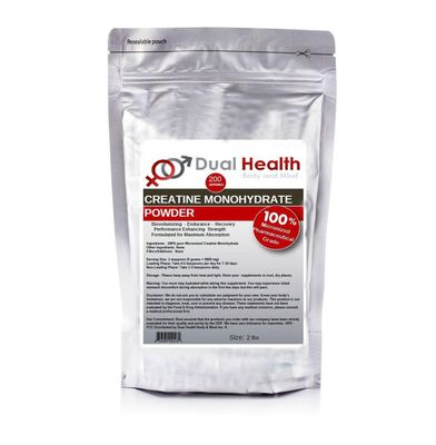Creatine Monohydrate (2 lbs) 200 Mesh Pure Micronized Powder Bulk Supplement Pre Workout, Body Building, Strength, Athletic Performance, Muscle Recovery, 5g (5000mg) Serving Size