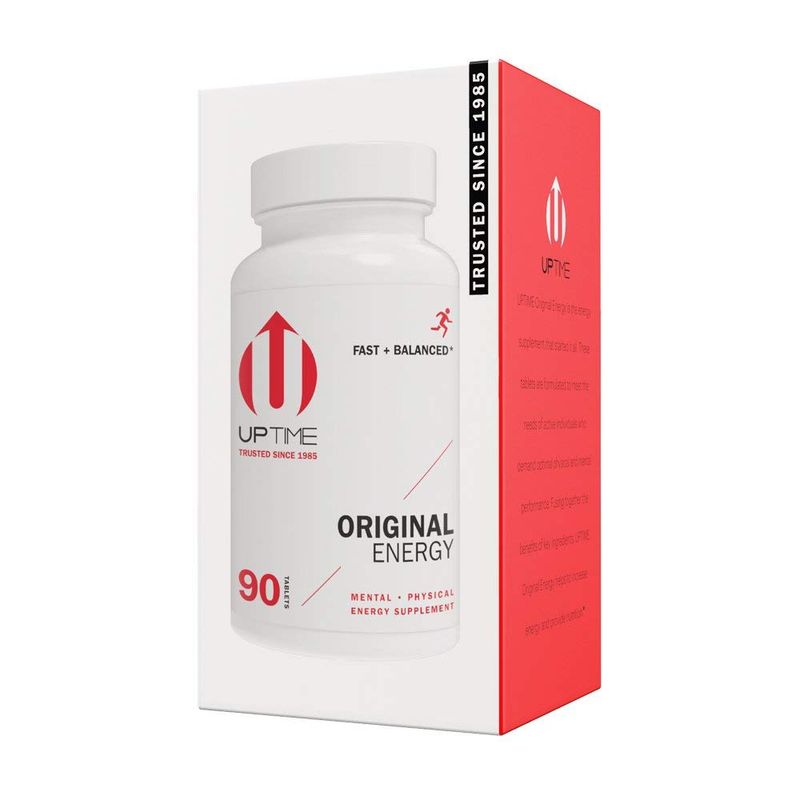 UPTIME Caffeine Pills, 90 Energy Tablets, 200mg per Serving, Made with Natural Caffeine, Vitamin C, CoQ10, Calcium, Ginkgo Biloba, Ginseng &amp; L-Carnitine, Zero Calories, 66mg Caffeine Per Tablet