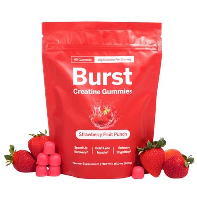 Creatine Monohydrate Gummies - 1.5g of Creatine Per Gummy - Build Muscle, Recover Faster, Enhance Cognition - Strawberry Flavor - 90ct