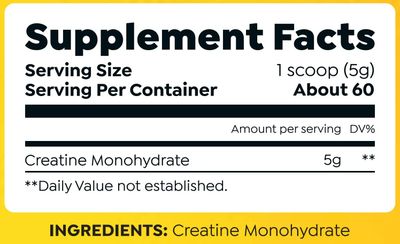 Creatine Monohydrate by HTLT | 5g of Pure Creatine Monohydrate Per Serving | Unflavored Instantized Creatine Monohydrate Powder | Just Add and Mix Into Your Protein Shakes, (60 Servings)