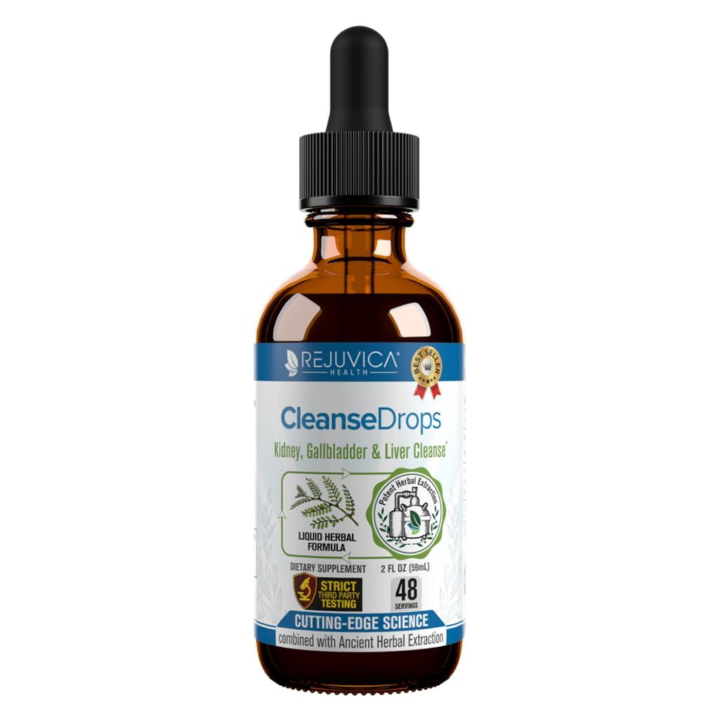 Cleanse Drops - Advanced Kidney &amp; Gallbladder Cleanse Support Supplement - Liquid Delivery for Better Absorption - Chanca Piedra Used in Amazonian Rainforest