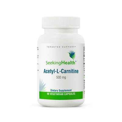 Seeking Health Acetyl-L-Carnitine - Acetyl-L-Carnitine Supplement - Supports Energy, Healthy Fat Metabolism, &amp; Memory Health - 500 mg, 90 Capsules