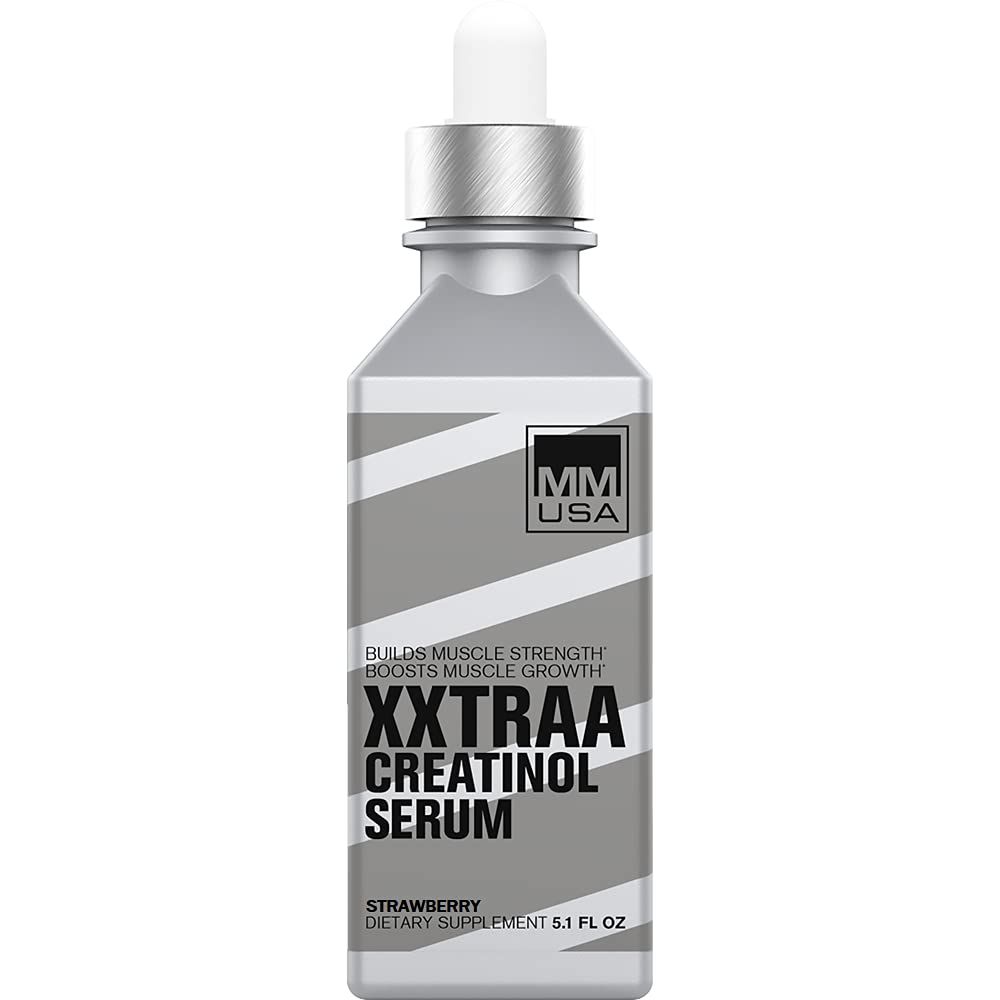MMUSA XXTRAA Stable Creatine Serum for Bodybuilding &amp; Powerlifting. Boosts Muscle Mass, Strength, Energy, &amp; Endurance. Speeds Recovery, Reduces Lactic Acid. with Joint Support. Strawberry, 5.1 Fl Oz