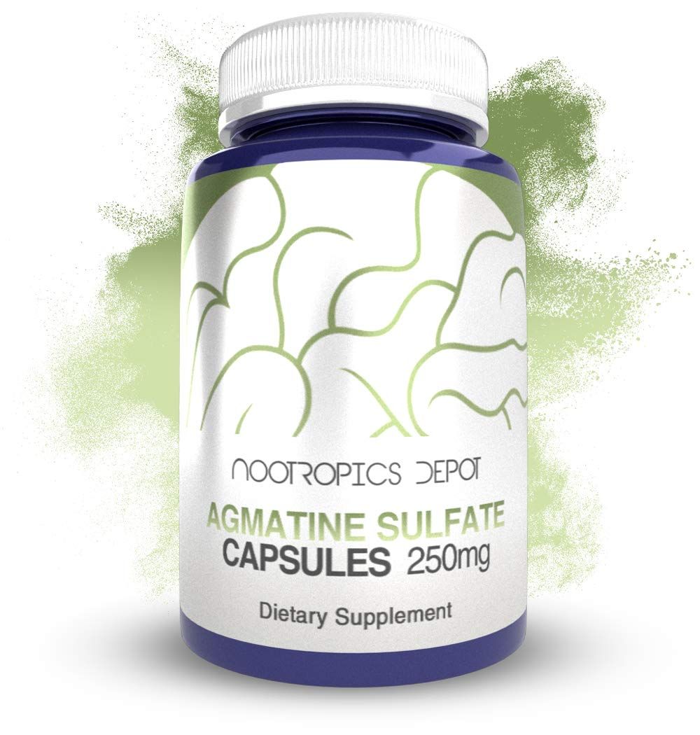 Nootropics Depot Agmatine Sulfate Capsules | 250mg | 240 Count | Energy Supplement | Amino Acid Derivative | Supports Physical Strength and Workout Recovery | Nitric Oxide Booster