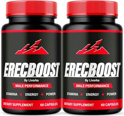 (2 Pack) Erecboost Capsules for Men, Erecboost Original, Erecboost for Men, ErecBooster, Erecboost En Capsulas, ErecaBoost Pills, Erecboost Pastillas, Erecboost Natural Advanced Formula, 120 Capsules