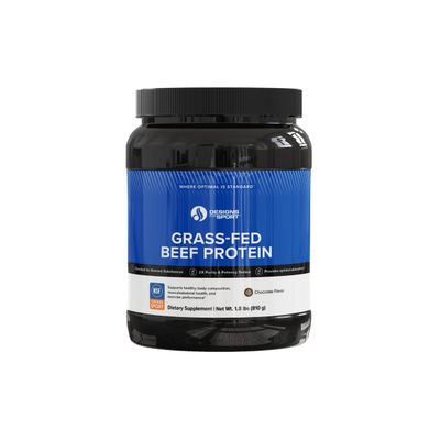 Designs for Sport Beef Protein Powder - NSF Certified for Sport Hydrolyzed Protein - Highly Absorbable with Amino Acids, Collagen Precursors - Bone Broth Protein for Athletes (Chocolate, 30 Servings)