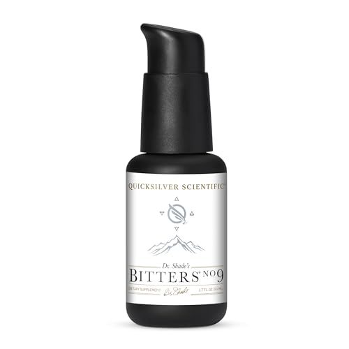 Quicksilver Scientific Dr. Shade&#39;s Bitters No. 9 - Bitters for Digestion - Fast Acting Liposomal Digestive Bitters with Milk Thistle, Burdock Root &amp; Juniper Essential Oil - Digestive Support (50ml)