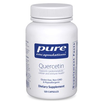 Pure Encapsulations Quercetin - 500 mg - Immune Support, Cellular Health &amp; Heart Health - Antioxidant Supplement - Gluten Free &amp; Non-GMO - 120 Capsules