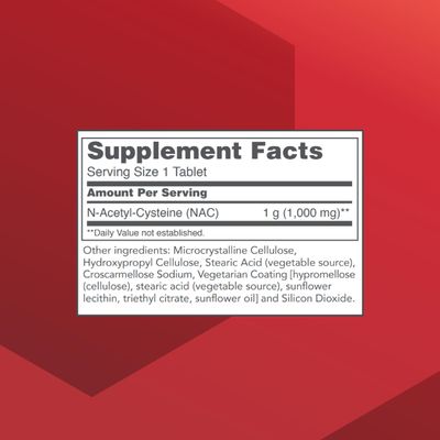 PROTOCOL FOR LIFE BALANCE NAC N-Acetyl Cysteine 1000mg - Glutathione Production &amp; Respiratory Function - 120 Tabs