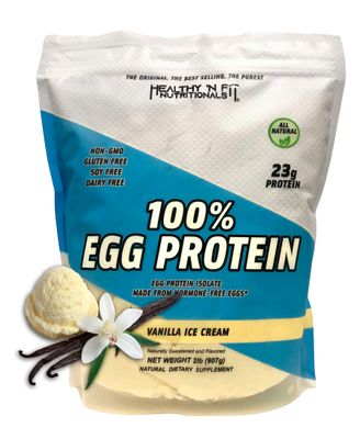 Healthy &#39;N Fit 100% Egg Protein- Vanilla Ice Cream (2lb): 100% Egg White Protein Plus Natural Peptides. Pure, All Naturally Sweetened Protein