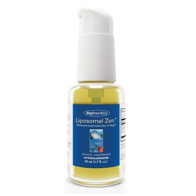 Allergy Research Group Liposomal Zen - L-Theanine Liquid Supplement, GABA Calming Support, Sleep Liposomal, Day or Night, Sunflower Phospholipids, Fast-Acting Zen Formula - 1.7 Fl Oz