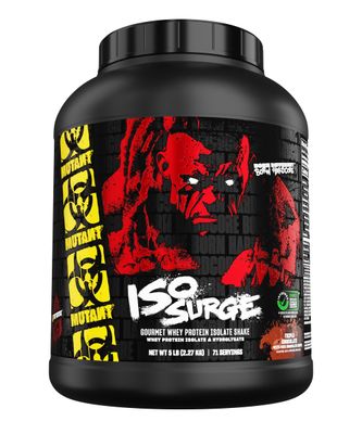 Mutant ISO Surge Whey Protein Isolate Powder Acts Fast to Help Recover, Build Muscle, Bulk and Strength, 5 lb - Triple Chocolate