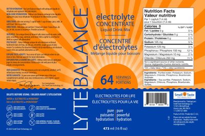 LYTE BALANCE Electrolye Concentrate | Liquid Electrolytes Drink Mix w/Sodium, Potassium & Magnesium | Daily Hydration, Muscle Recovery, Immune Support, Rehydration | Keto, No Sugar (64 Servings)