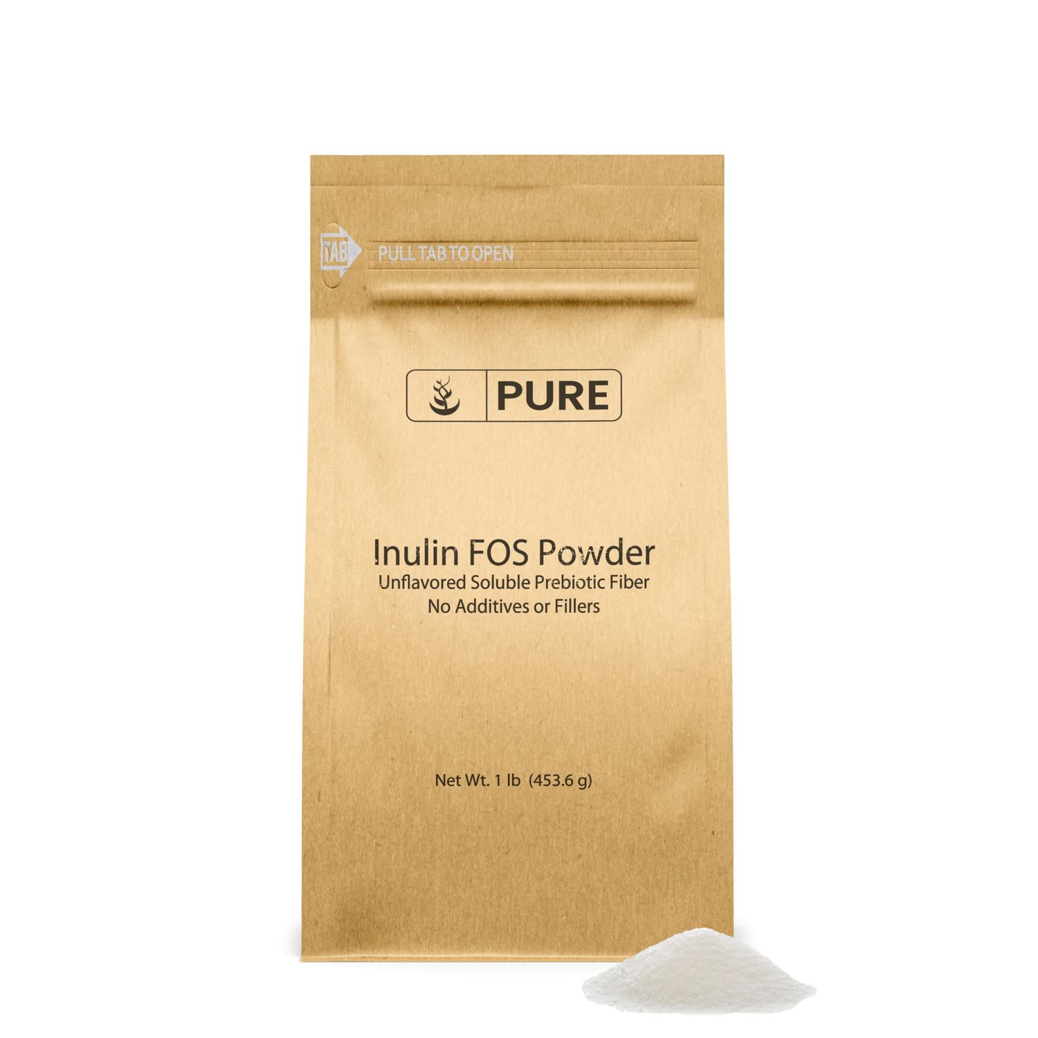 Pure Original Ingredients Inulin FOS Powder (1 lb) Always Pure, No Fillers Or Additives, Lab Verified