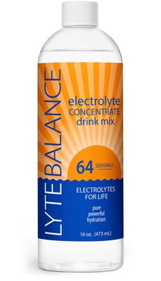 LYTE BALANCE Electrolye Concentrate | Liquid Electrolytes Drink Mix w/Sodium, Potassium &amp; Magnesium | Daily Hydration, Muscle Recovery, Immune Support, Rehydration | Keto, No Sugar (64 Servings)