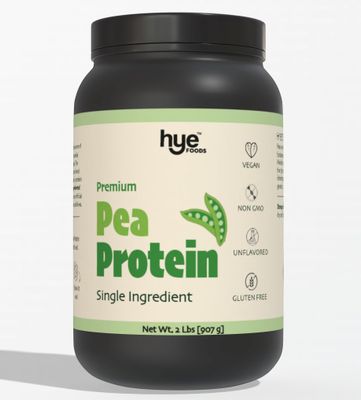 HYE FOODS Premium Pea Protein Powder | 2 lb | Vegan Protein Powder | Gluten Free | Unflavored | Easy to Digest | 100% Peas | 30 Servings