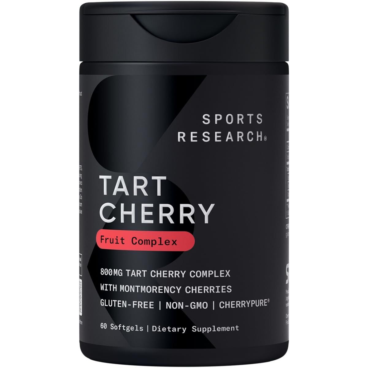 Sports Research Tart Cherry Concentrate - Made from Montmorency Tart Cherries - Non-GMO &amp; Gluten Free (60 Liquid Softgels)