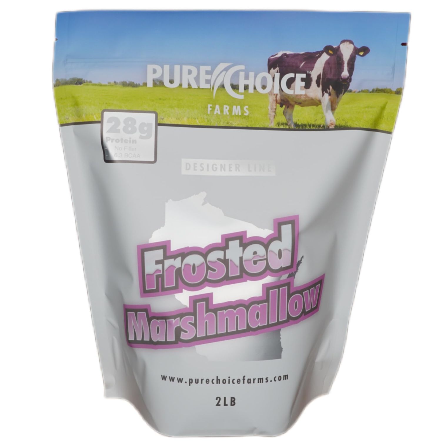 Pure Choice Frosted Marshmallow Whey Protein Isolate Powder, 28g Protein, Undenatured Whey, No Fillers (Frosted Marshallow Whey, 2 lb)