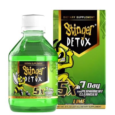 Stinger Detox 5X 7-Day Extra Strength Permanent Drink - Lime Flavor - 8 FL OZ