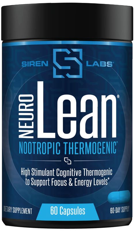 Siren Labs Neuro Lean Concentrated Thermogenic for Health, Water Loss, Energy and Focus - 60 Capsules