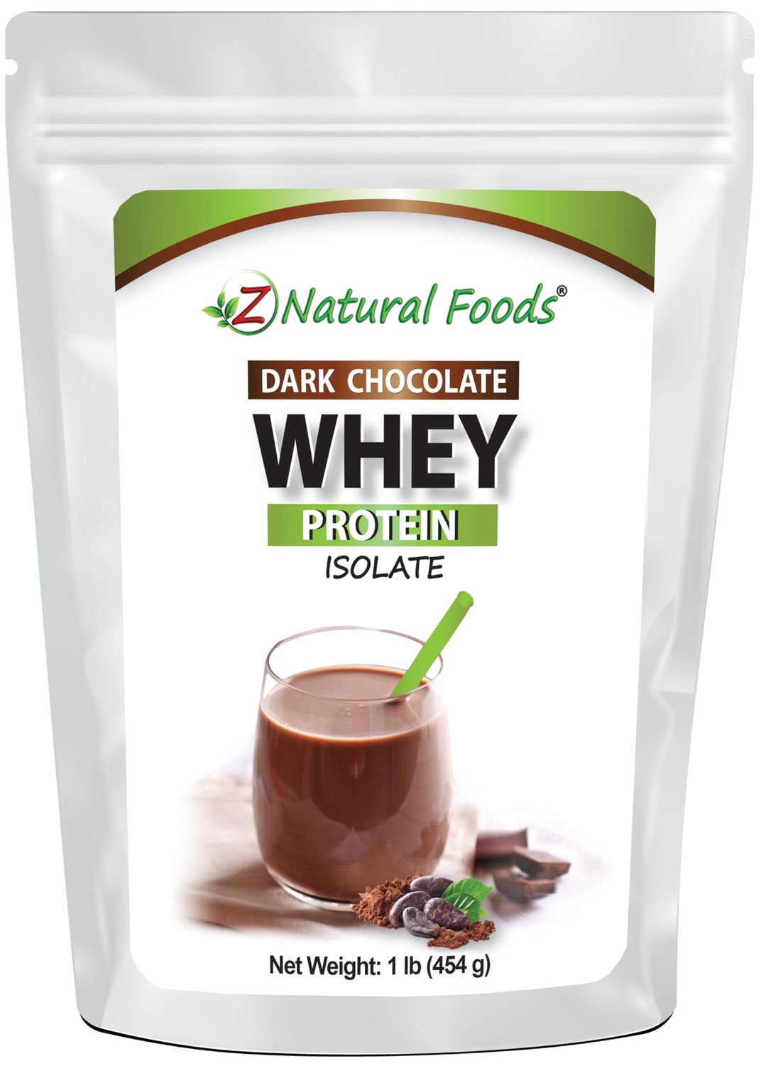Whey Protein Isolate - Dark Chocolate Flavor with Zero Sugar - Delicious All Natural Protein Powder - Mix in Smoothie, Shake, Juice, Or Recipe - Hormone Free, Non GMO, &amp; Gluten Free - 1 lb