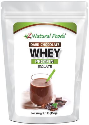 Whey Protein Isolate - Dark Chocolate Flavor with Zero Sugar - Delicious All Natural Protein Powder - Mix in Smoothie, Shake, Juice, Or Recipe - Hormone Free, Non GMO, &amp; Gluten Free - 1 lb