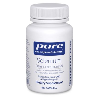 Pure Encapsulations Selenium - 200 mcg - for Healthy Cellular Function, Immune System &amp; Antioxidant Defenses - Mineral Supplement - Vegan &amp; Gluten Free - 180 Capsules
