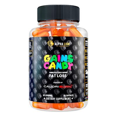 ALPHA LION Gains Candy, Pills That Support Weight Loss, Energy Supplements, 100% Natural Extract, Calorie Burning, Regulates Healthy Metabolism, 60 Capsules (Fat Loss - CaloriBurn)