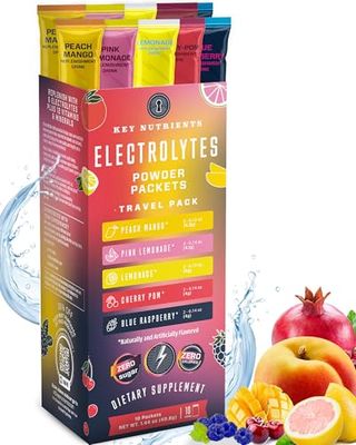 KEY NUTRIENTS Multivitamin Electrolytes Powder No Sugar - 5 Delicious Flavors Electrolyte Powder - Endurance &amp; Energy Supplement - Hydration Powder - No Calories - 10 Servings - Made in USA