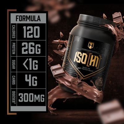 HOSSTILE ISO[H1] Grass Fed Whey Protein Isolate with Digestive Enzymes, Whey Protein Powder for Muscle Gain &amp; Muscle Recovery, Post Workout Recovery Drink, Milk Chocolate, 30 Servings