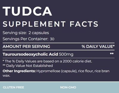 BodyBio Tudca for Liver Health | Liver Support for Detox and Cleanse | Pure Tauroursodeoxy cholic Acid | Cognitive and Digestive Health | 60 Capsules