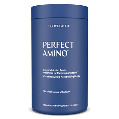 BodyHealth PerfectAmino (300 Tablets) Essential Amino Acid Supplement with BCAA and EAA, Muscle Recovery, Boost Energy &amp; Stamina, 99% Utilization, Vegan Branched Chain Protein Pre/Post Workout