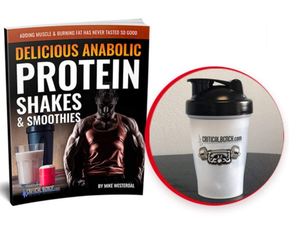 CRITICAL BENCH.COM Delicious Anabolic Protein Shakes &amp; Smoothies Recipe Book and Shaker Cup